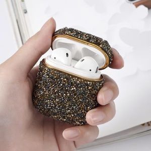 LAX Protective AirPods 1 & 2 Case Rhinestone Topaz